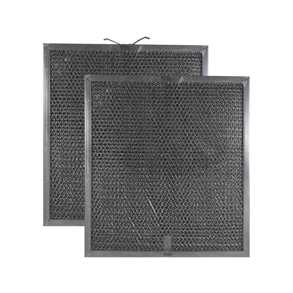2 Pack Aluminum Mesh Grease Charcoal Carbon Combo Range Hood Filters