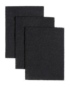 3 Pack Charcoal Carbon Range Hood Filter Pad Kit